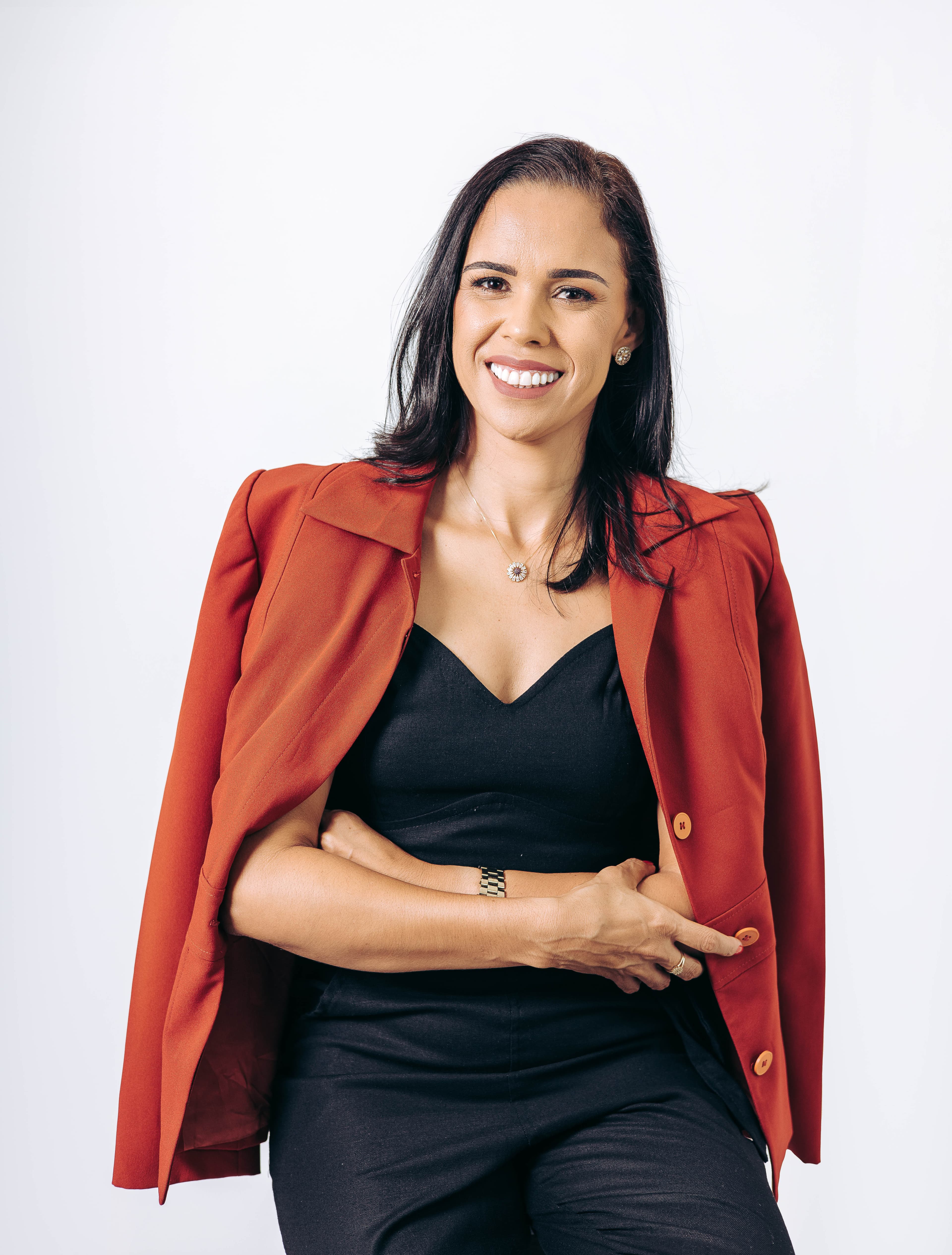 Giselli acolhendo mulheres na mentoria